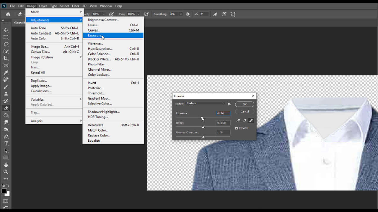 Photoshop Image Ghost Mannequin Effect Services